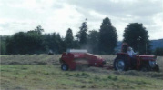 Baling hay on Avenue Field